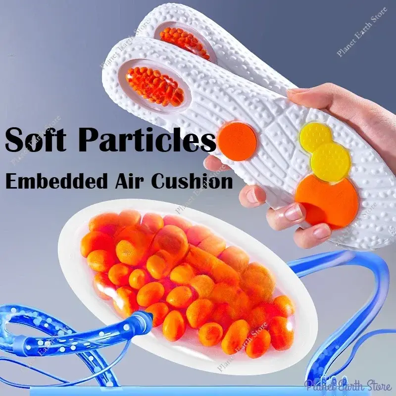 Sport Shock Absorption Insoles White Green  Air Cushion Shoes Insoles Men Women Arch Support Orthopedic Shoe Pad Men Women 35-46