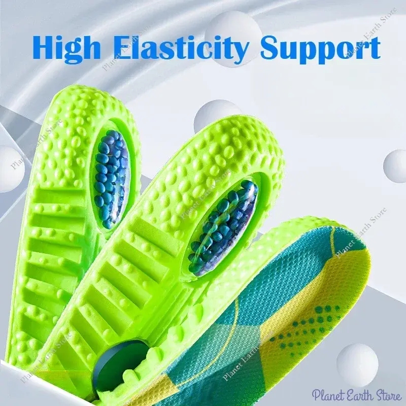Sport Shock Absorption Insoles White Green  Air Cushion Shoes Insoles Men Women Arch Support Orthopedic Shoe Pad Men Women 35-46