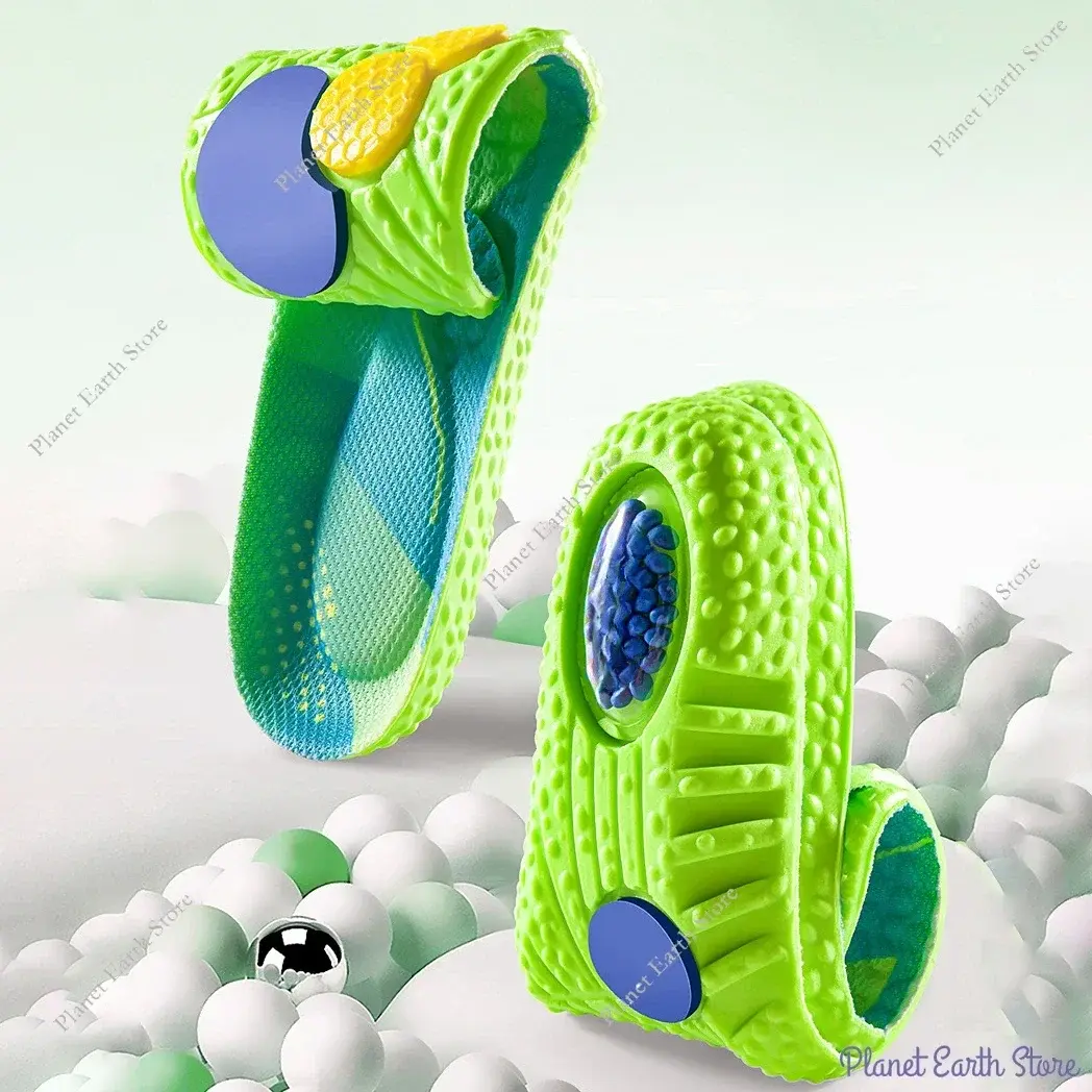 Sport Shock Absorption Insoles White Green  Air Cushion Shoes Insoles Men Women Arch Support Orthopedic Shoe Pad Men Women 35-46