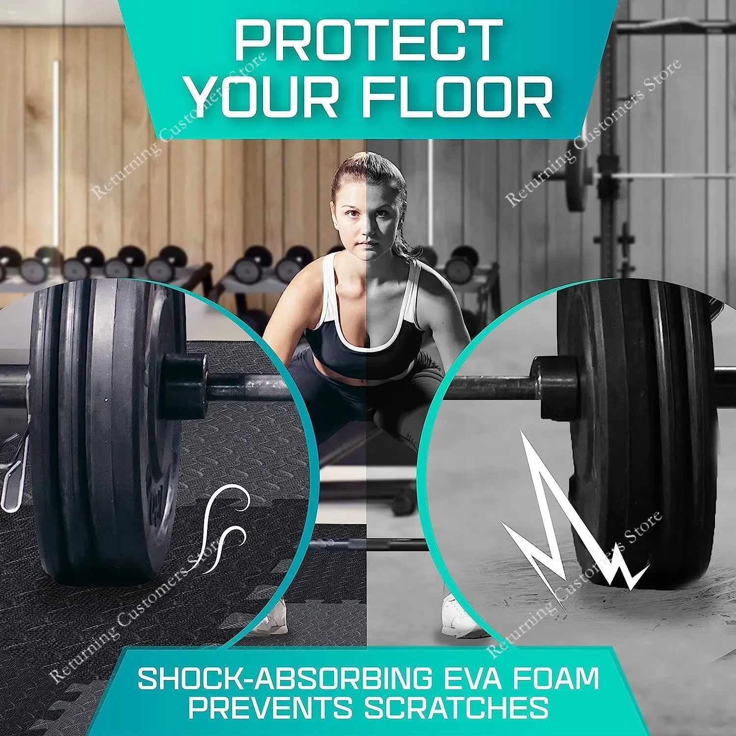 30*30*1CM EVA Interlocking Foam Floor Tiles Puzzle Fitness Mat Carpets for Living Room Home Non-Slip Gym Equipment Mat 12Pcs