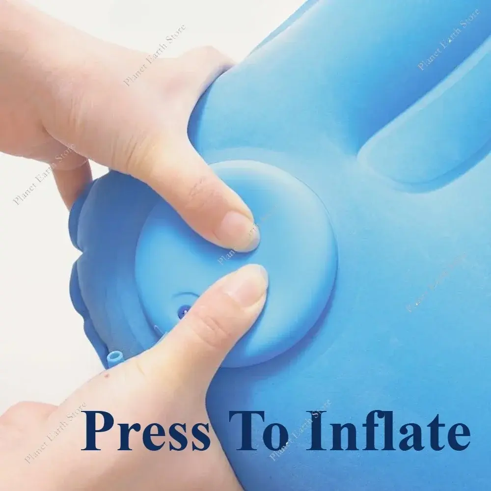 1Pc Camping Inflatable Pillow Camping Pillow for Sleeping-Press To Inflate Suitable for Neck and Waist Support Camping Equipment