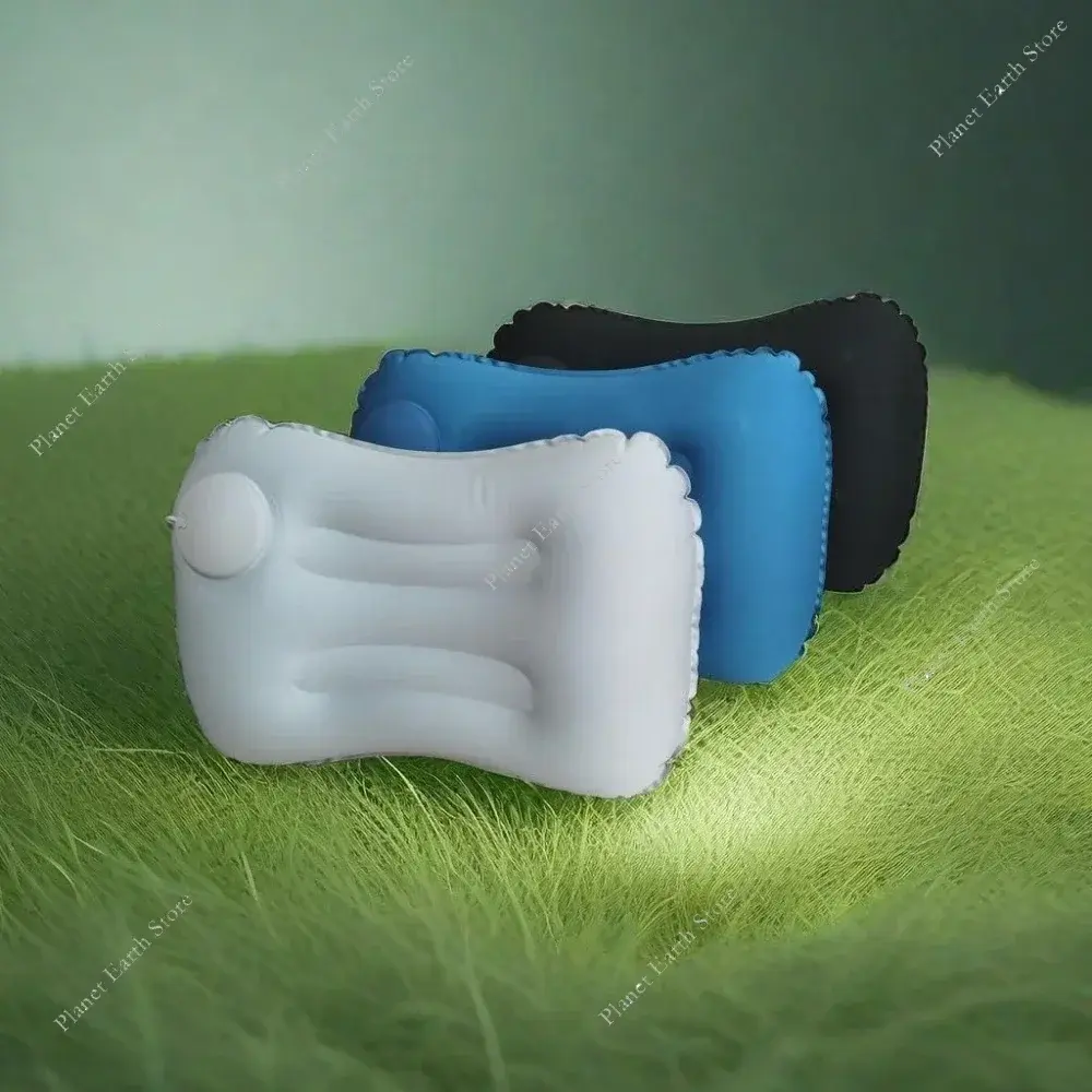 1Pc Camping Inflatable Pillow Camping Pillow for Sleeping-Press To Inflate Suitable for Neck and Waist Support Camping Equipment