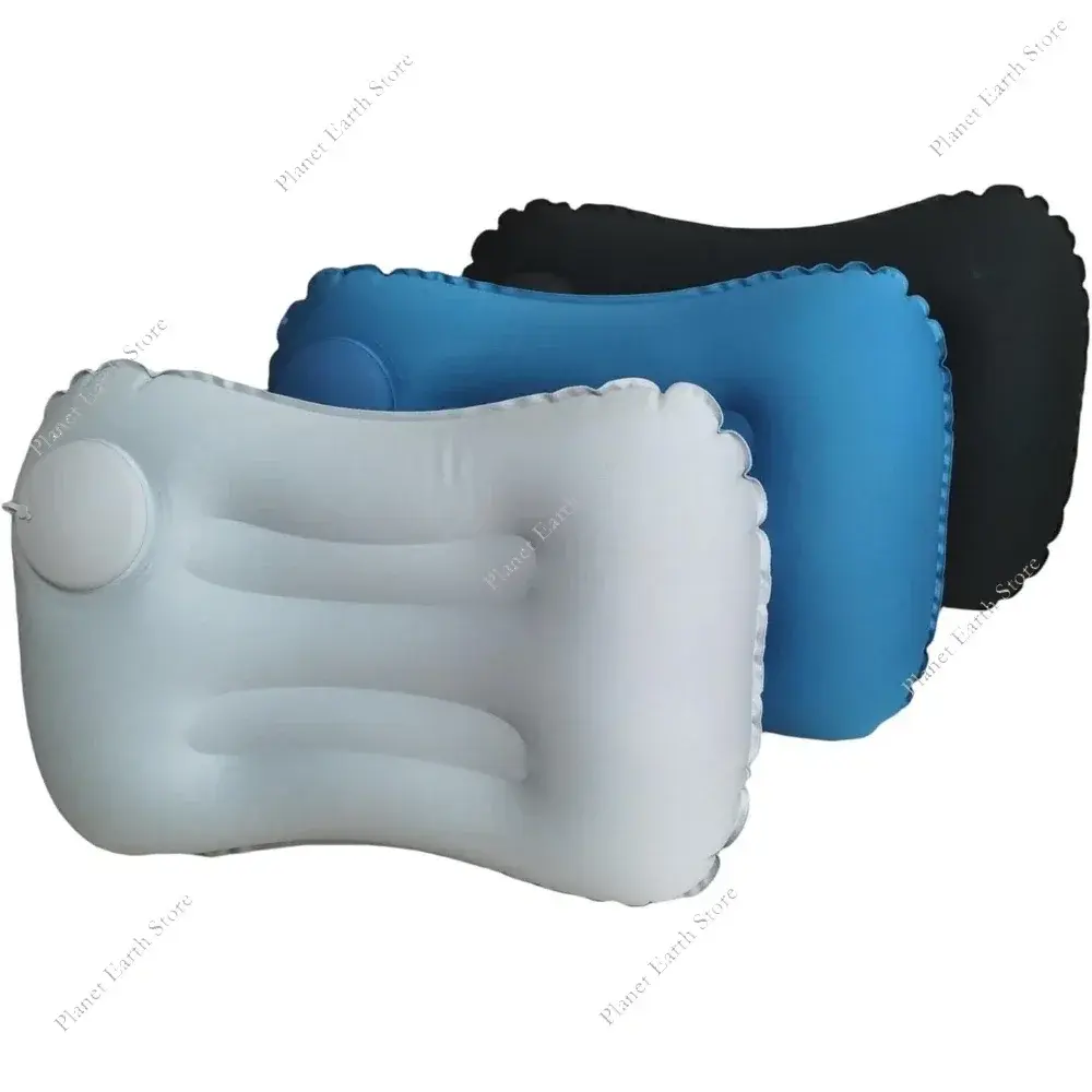 1Pc Camping Inflatable Pillow Camping Pillow for Sleeping-Press To Inflate Suitable for Neck and Waist Support Camping Equipment