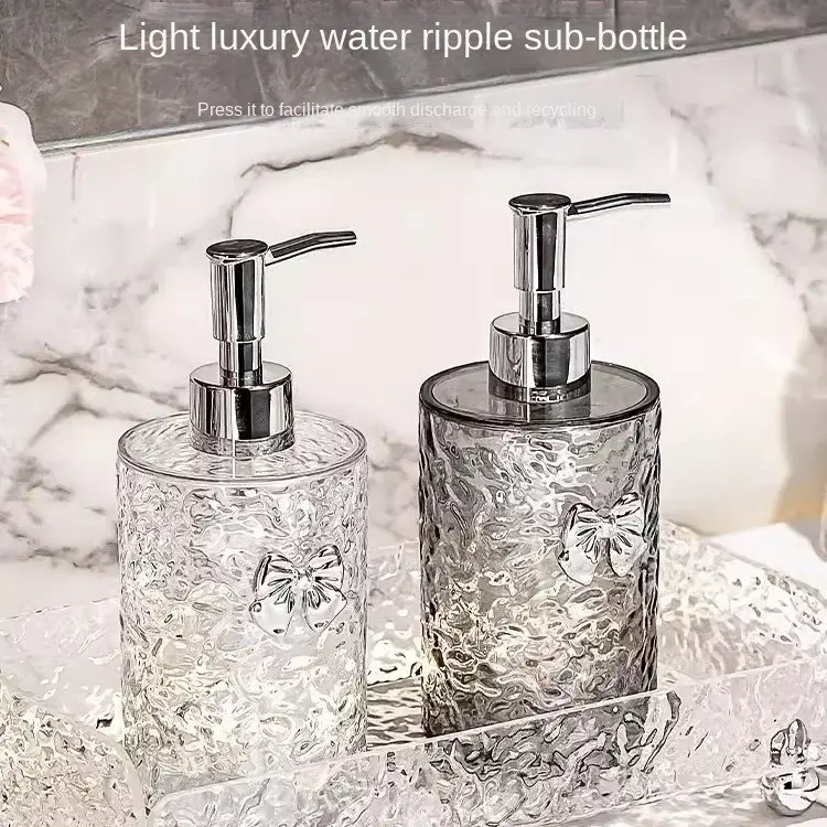Hands Foaming Soap Dispenser Press-type Bathroom Liquid Soap Bottle Refillable Body Wash Container Light Luxury Hand Washer