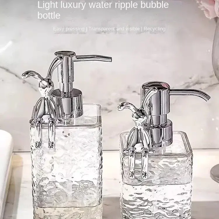 Hands Foaming Soap Dispenser Press-type Bathroom Liquid Soap Bottle Refillable Body Wash Container Light Luxury Hand Washer