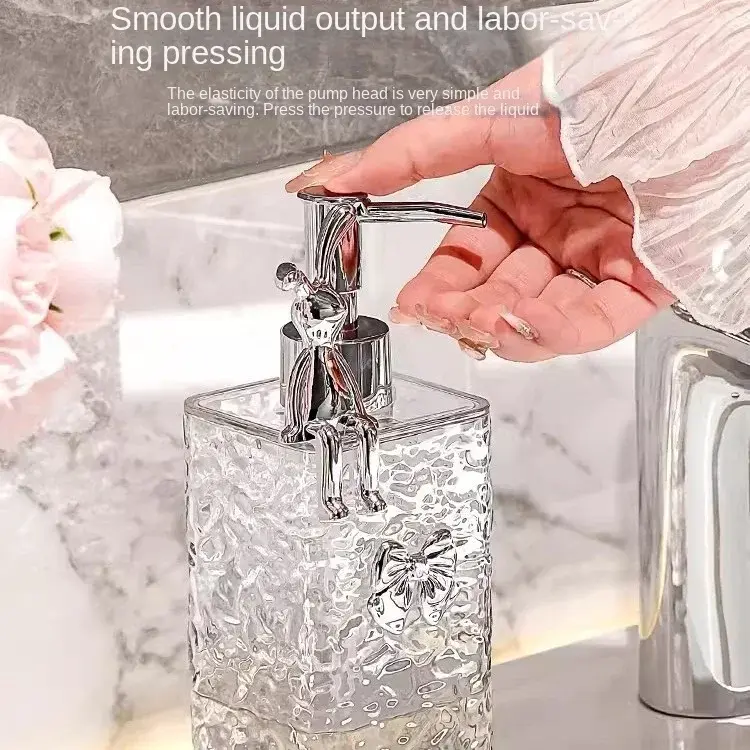 Hands Foaming Soap Dispenser Press-type Bathroom Liquid Soap Bottle Refillable Body Wash Container Light Luxury Hand Washer