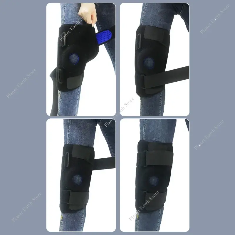 1PC Adjustable Knee Brace Knee Support with Side Stabilizers Suitable for Sport Training and Knee Pain Patellar Tendon Support