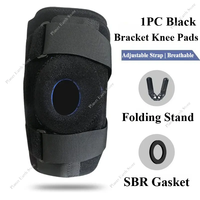1PC Adjustable Knee Brace Knee Support with Side Stabilizers Suitable for Sport Training and Knee Pain Patellar Tendon Support