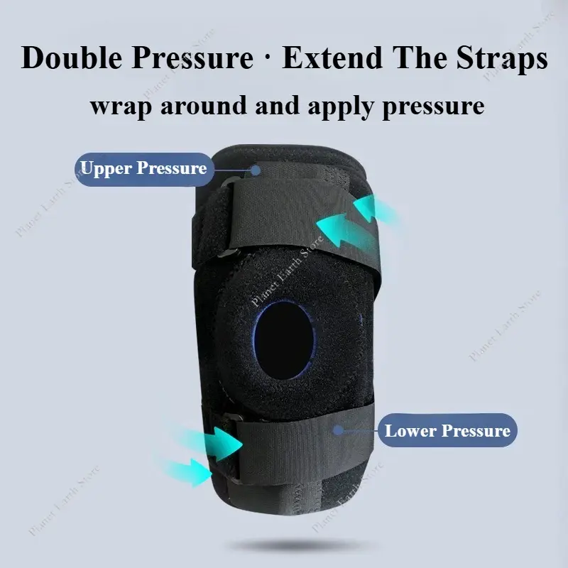 1PC Adjustable Knee Brace Knee Support with Side Stabilizers Suitable for Sport Training and Knee Pain Patellar Tendon Support