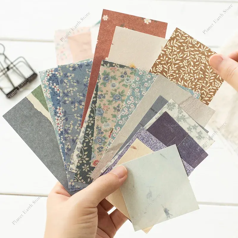 60/120 Sheets Vintage Scrapbook Paper Aesthetic Decorative Craft Paper Journaling Scrapbooking Supplies Retro Crafts Material
