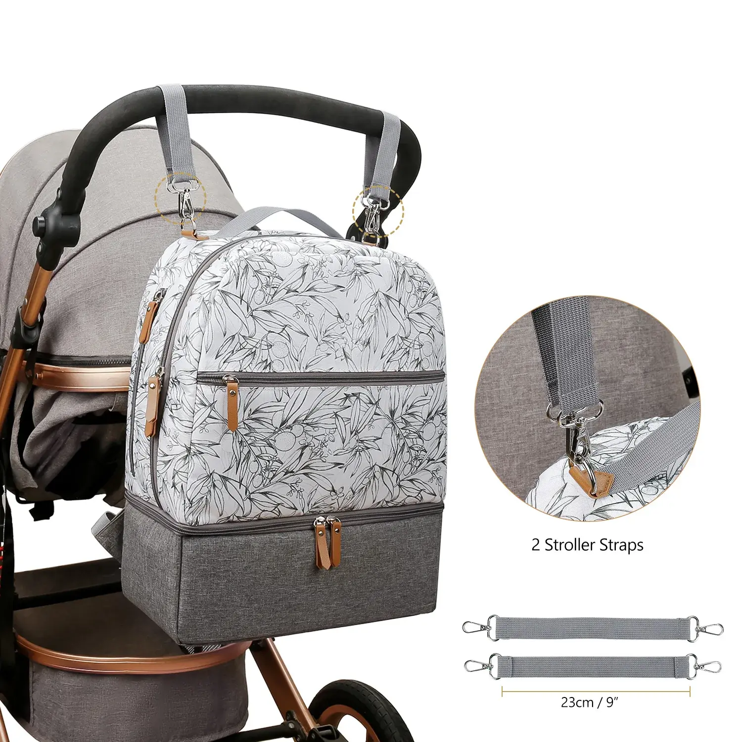 Mommy Bag Compartment Waterproof Nappy Backpack Convenient Baby Nursing Bags Breast Pump Bag Cooler Compartment Backpack