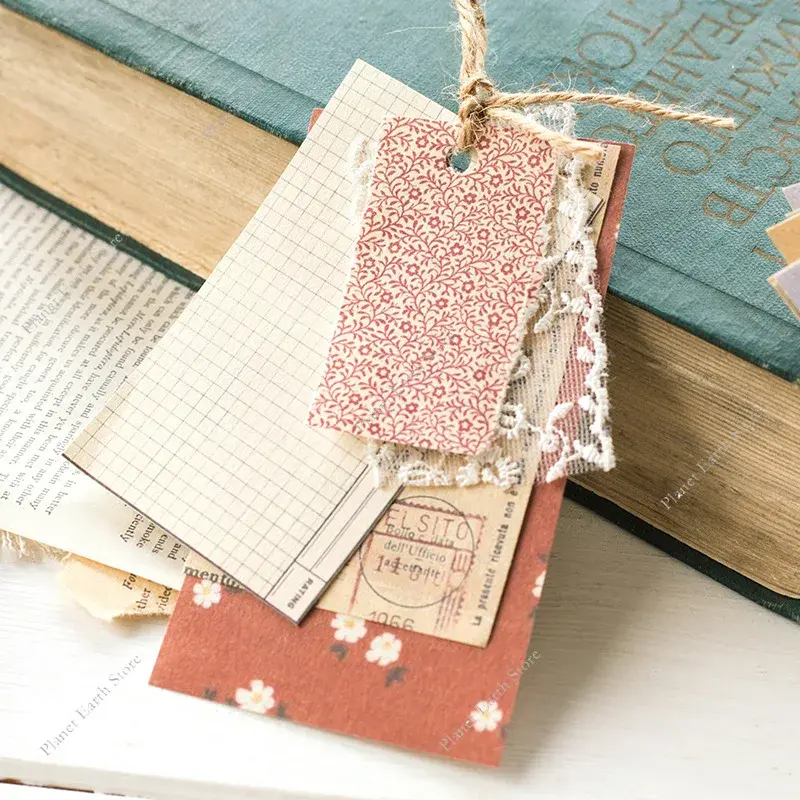 60/120 Sheets Vintage Scrapbook Paper Aesthetic Decorative Craft Paper Journaling Scrapbooking Supplies Retro Crafts Material