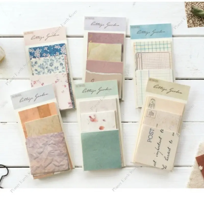 60/120 Sheets Vintage Scrapbook Paper Aesthetic Decorative Craft Paper Journaling Scrapbooking Supplies Retro Crafts Material