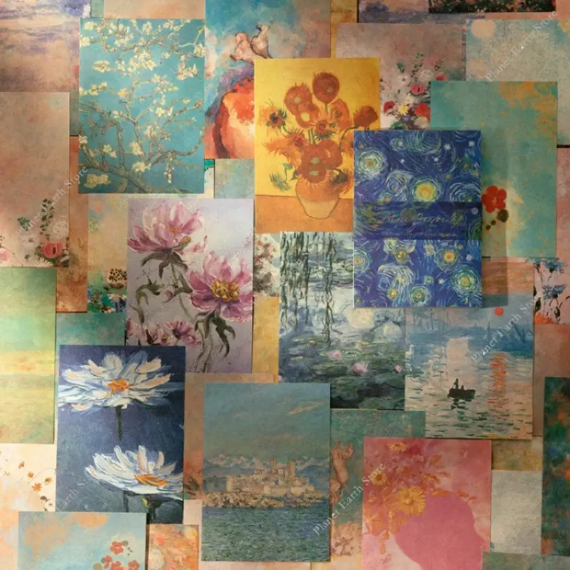 Retro Diary Album Background Paper - 100/200 Sheets  DIY Decoration Colored Paper Collage Notebook DIY Decoration Base Material
