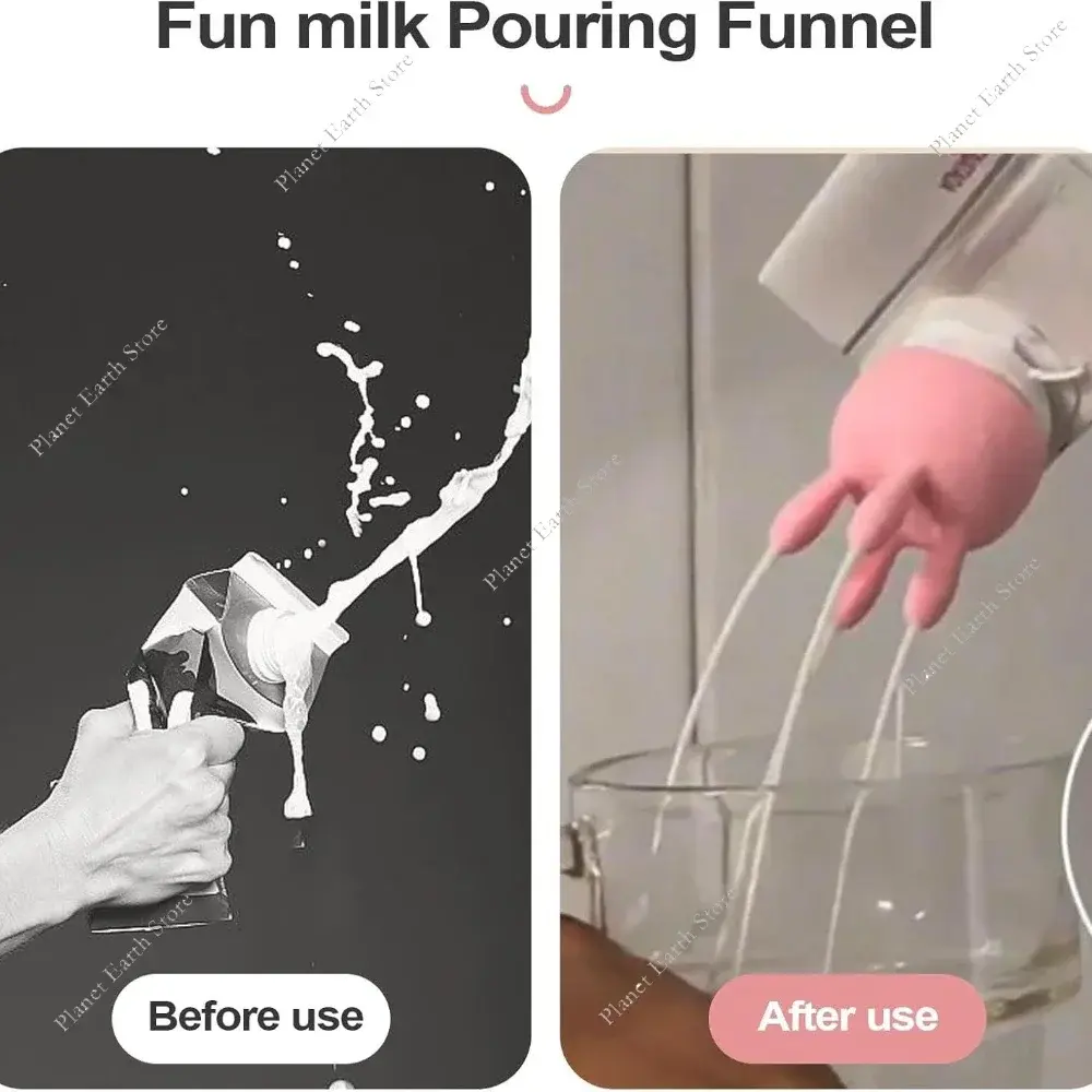 New 1-3Pcs 3D Printed Funny Pouring Bottle Lid Cow Udder Milk Carton Cap Reusable Milk Diverter Funny Pouring Milk Bottle Cap