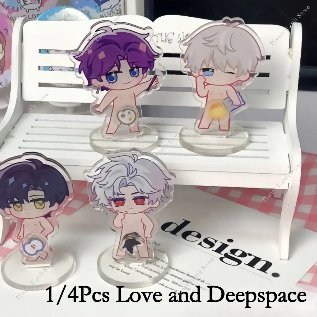 2025 Game Love & Deepspace Sylus Xavier Zayne Rafayel Cosplay Figure Stand Rotate Standing Plate Ornament Cartoon Gifts 1/4Pcs