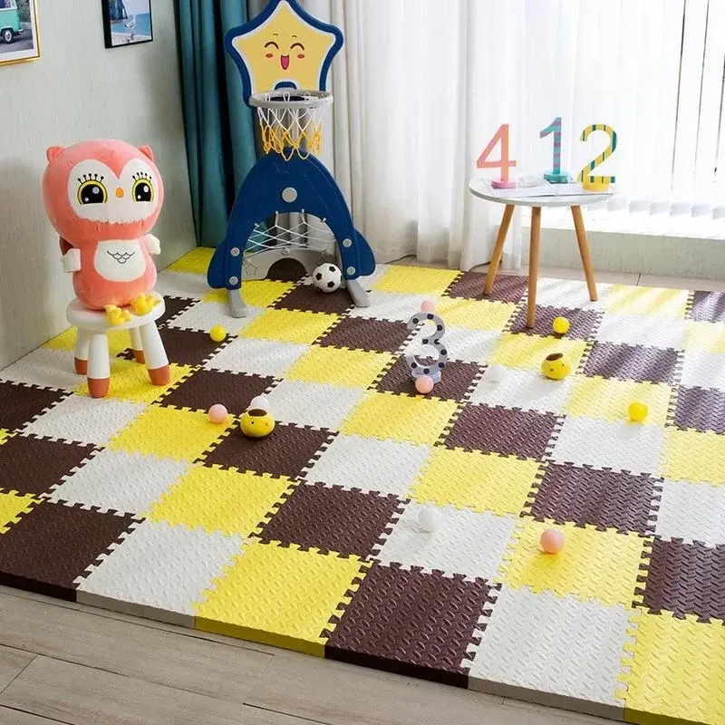 12Pcs Non-Slip Baby Puzzle Floor Kids Carpet Interlocking Exercise Rugs EVA Foam Play Mat for Children Blanket 30*30CM