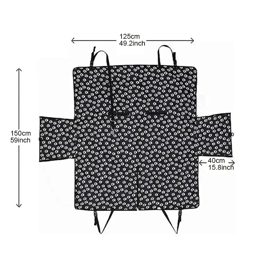 Waterproof Pet Dog Car Seat Cover Protector Printed Pet Dog Scratchproof Car Back Seat Cover Protector Pad with Printing Seat