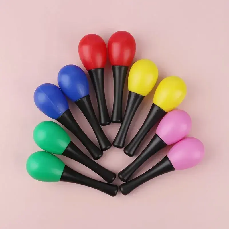 10Pcs Plastic Sand Hammer Rattle Shaker Percussion Musical Instruments Toys Unisex Hand Held Percussion Musical Instrument