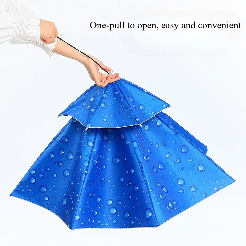 Outdoor Foldable Double-layer Umbrella Hat Sunshade UV Protection Sunscreen Waterproof Fishing Hat Suitable for Outdoor Camping