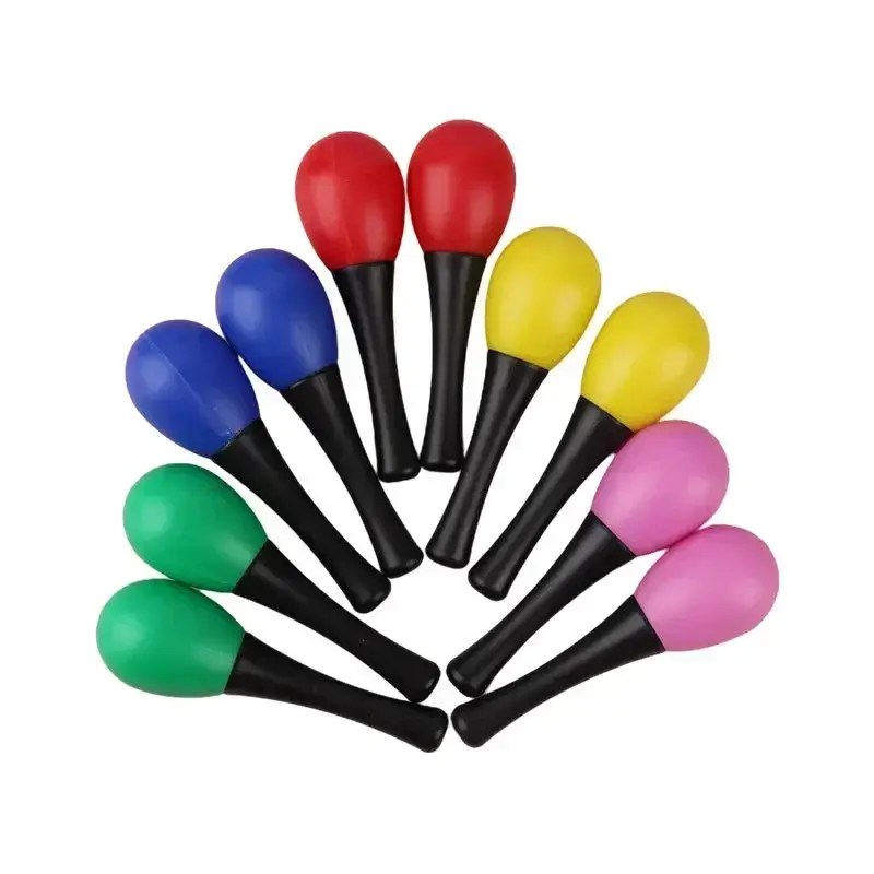 10Pcs Plastic Sand Hammer Rattle Shaker Percussion Musical Instruments Toys Unisex Hand Held Percussion Musical Instrument