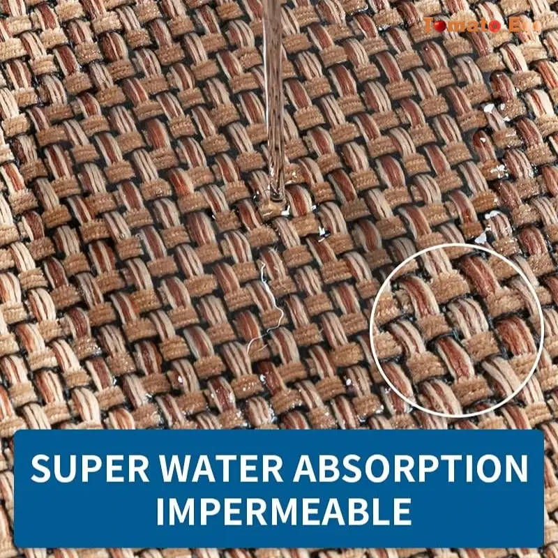 Washable Non-slip Kitchen Rug Faux Sisal Running Rug Linen Weave Kitchen Floor Mat Anti-slip Washed Rug Oil-resistant Durable