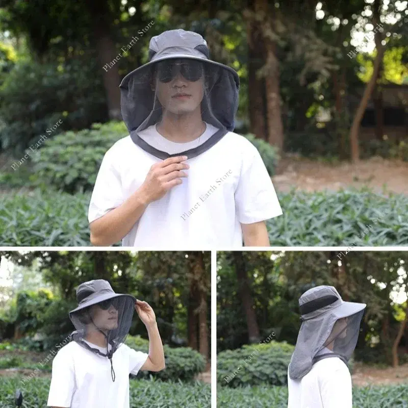Anti Mosquito Fishing Cap Breathable Adjustable Mesh Fishing Hat Fashion Repellent Insect Bee Protection for Outdoor Camping