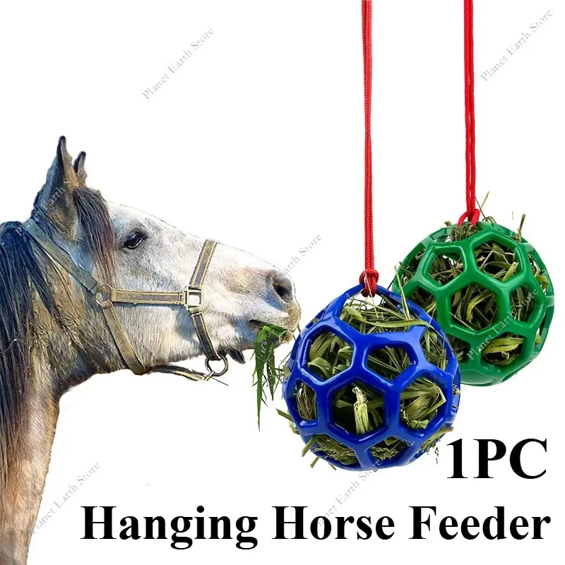 2025 Horse Treat Ball Hay Feeder Toy Ball Hanging Feeding to Horse Sheep Tortoise Feeding Dispenser Relieve Stress Foraging Toy