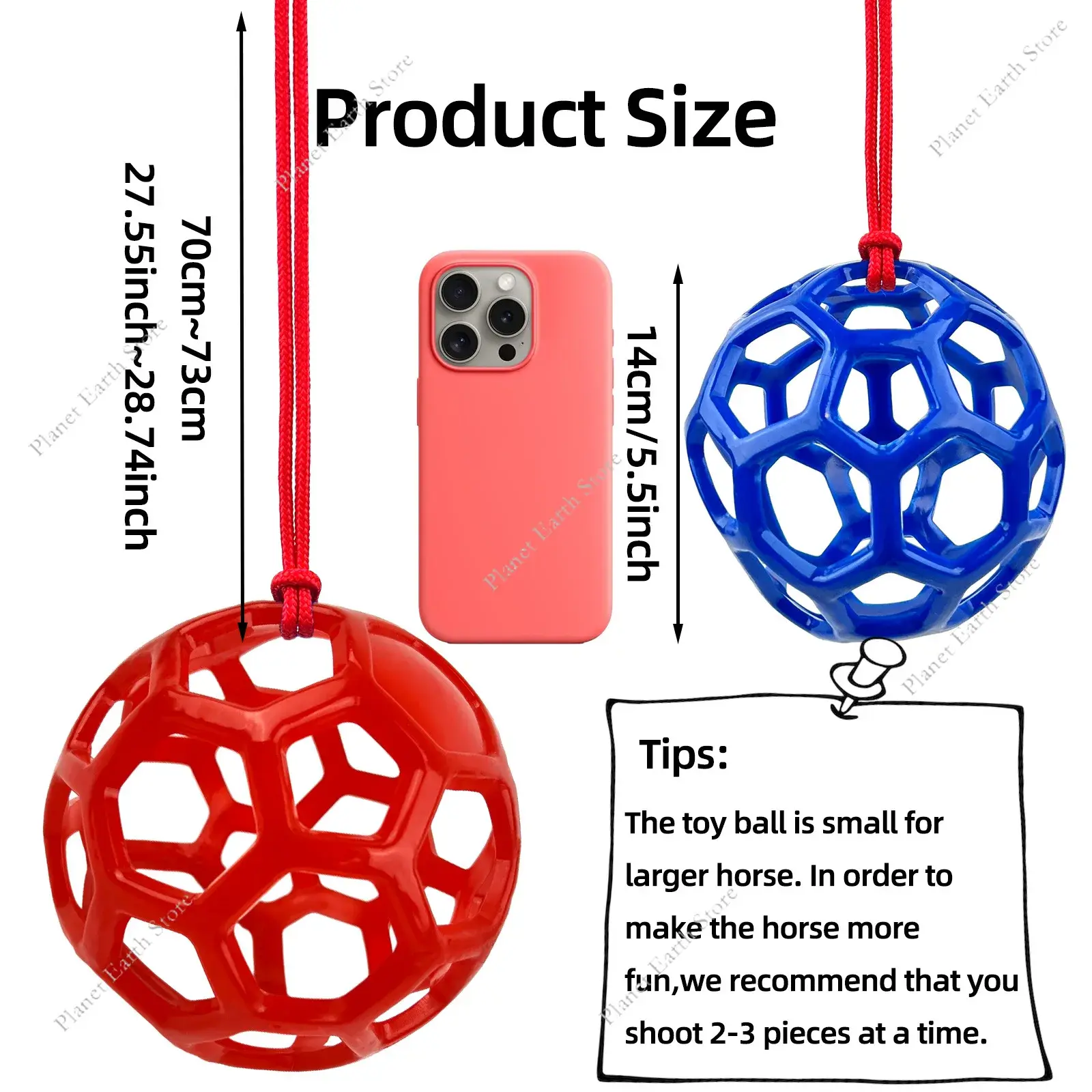 2025 Horse Treat Ball Hay Feeder Toy Ball Hanging Feeding to Horse Sheep Tortoise Feeding Dispenser Relieve Stress Foraging Toy
