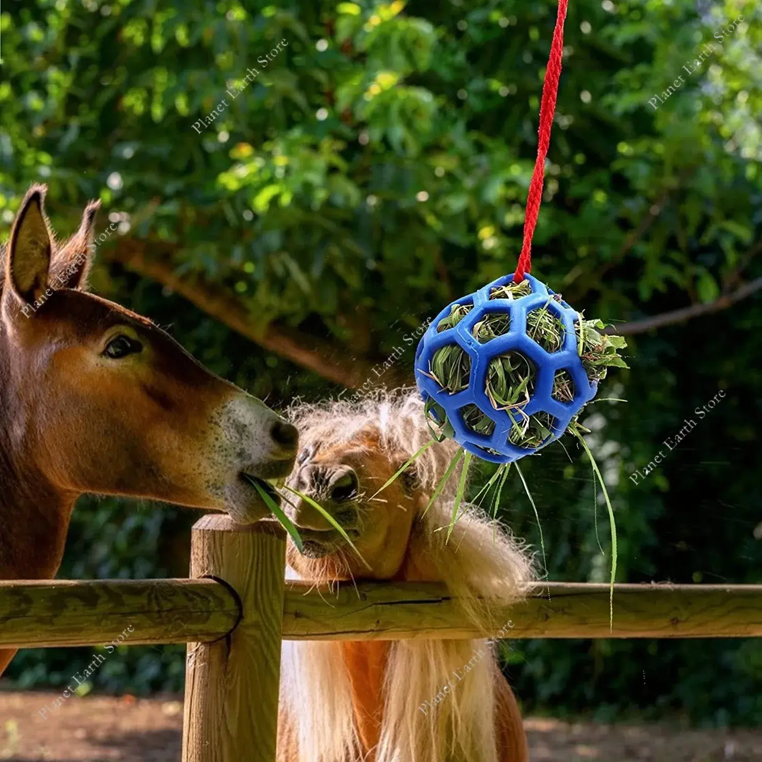 2025 Horse Treat Ball Hay Feeder Toy Ball Hanging Feeding to Horse Sheep Tortoise Feeding Dispenser Relieve Stress Foraging Toy