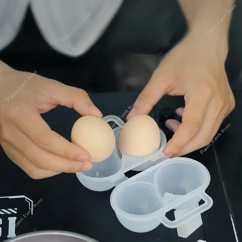 1/2/3Pcs 2 Grids Portable Egg Box Refrigerator Egg Storage Box Shock-absorbing Anti Drop Egg Loade Storage Travel Shatterproof