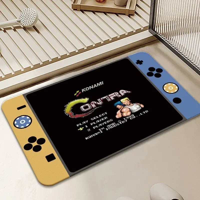 Cute Gaming Rug Cartoon Game Console Game Controller Floor Mats Ame Room Carpet Water Absorbing Quick Drying Foot Mat