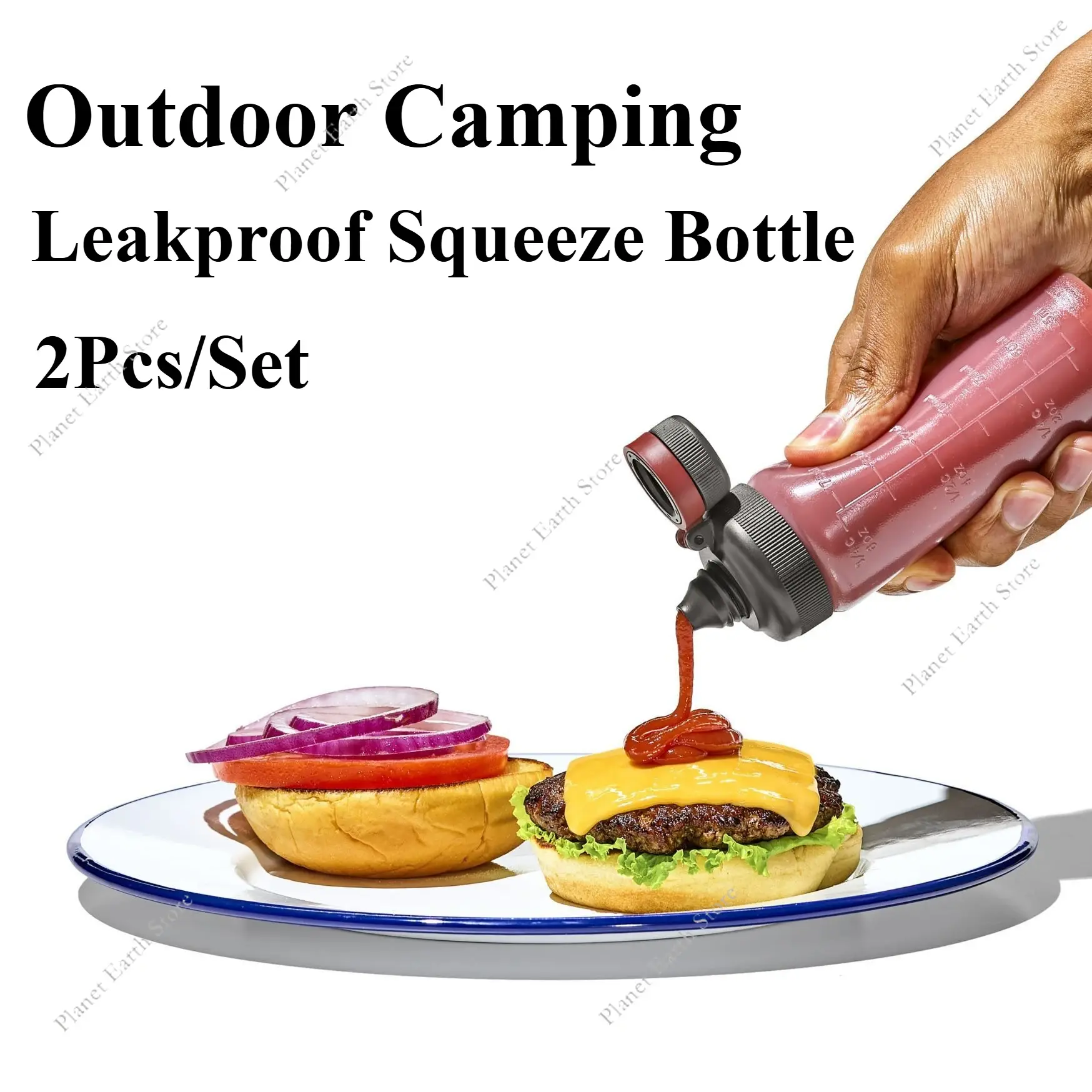 2Pcs/Set NEW Outdoor Leakproof Squeeze Bottle Set Condiment Storage Camping Accessories Mini Seasoning Bottle Tomato Sauce