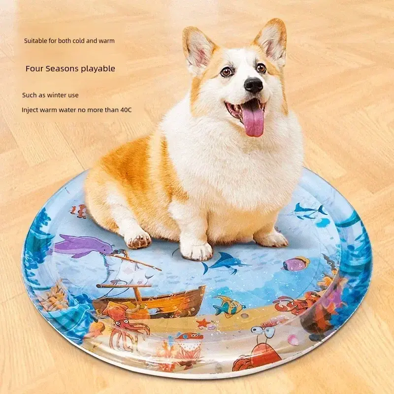 Summer Cooling Pet Water Bed Cushion Ice Pad Dog Sleeping Mat for Puppy Dogs Cats Pet Kennel Pet Kennel Sleeping Mat PlayMat