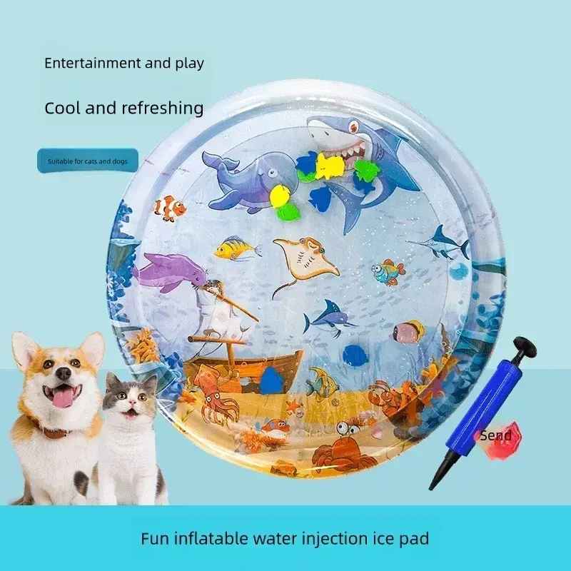 Summer Cooling Pet Water Bed Cushion Ice Pad Dog Sleeping Mat for Puppy Dogs Cats Pet Kennel Pet Kennel Sleeping Mat PlayMat