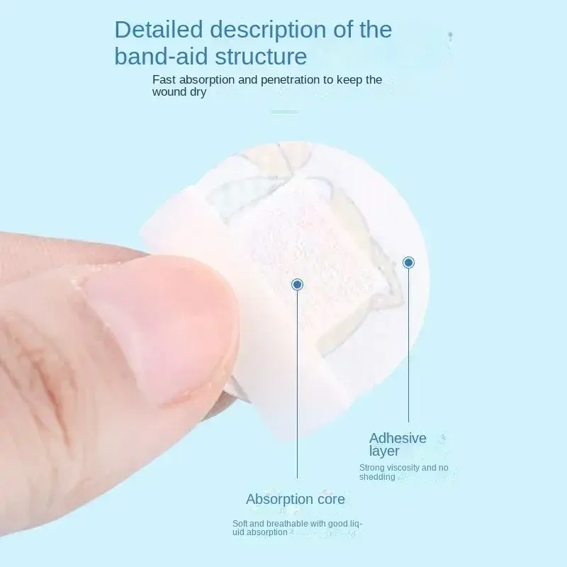 120Pcs/Lot Cartoon Animal Pattern Band Aid Hemostasis Adhesive Bandages for Kids Kawaii Round Shape Band Aid Patches New