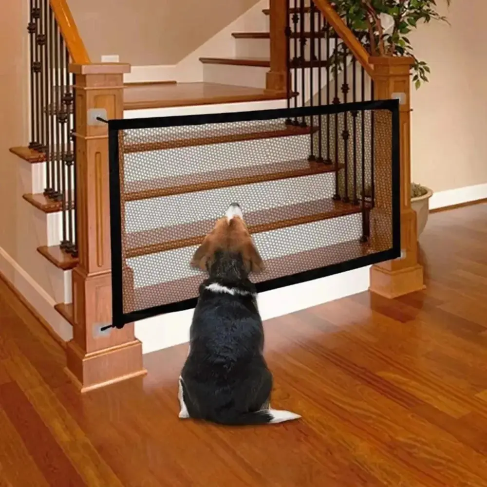 New Pet Dog Barrier Fences with Hook Magic Dog Gate for Stairs for The House Providing a Safe Enclosure for Pets to Play & Rest