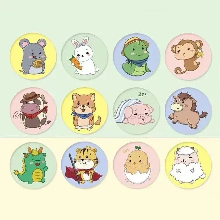 120Pcs/Lot Cartoon Animal Pattern Band Aid Hemostasis Adhesive Bandages for Kids Kawaii Round Shape Band Aid Patches New