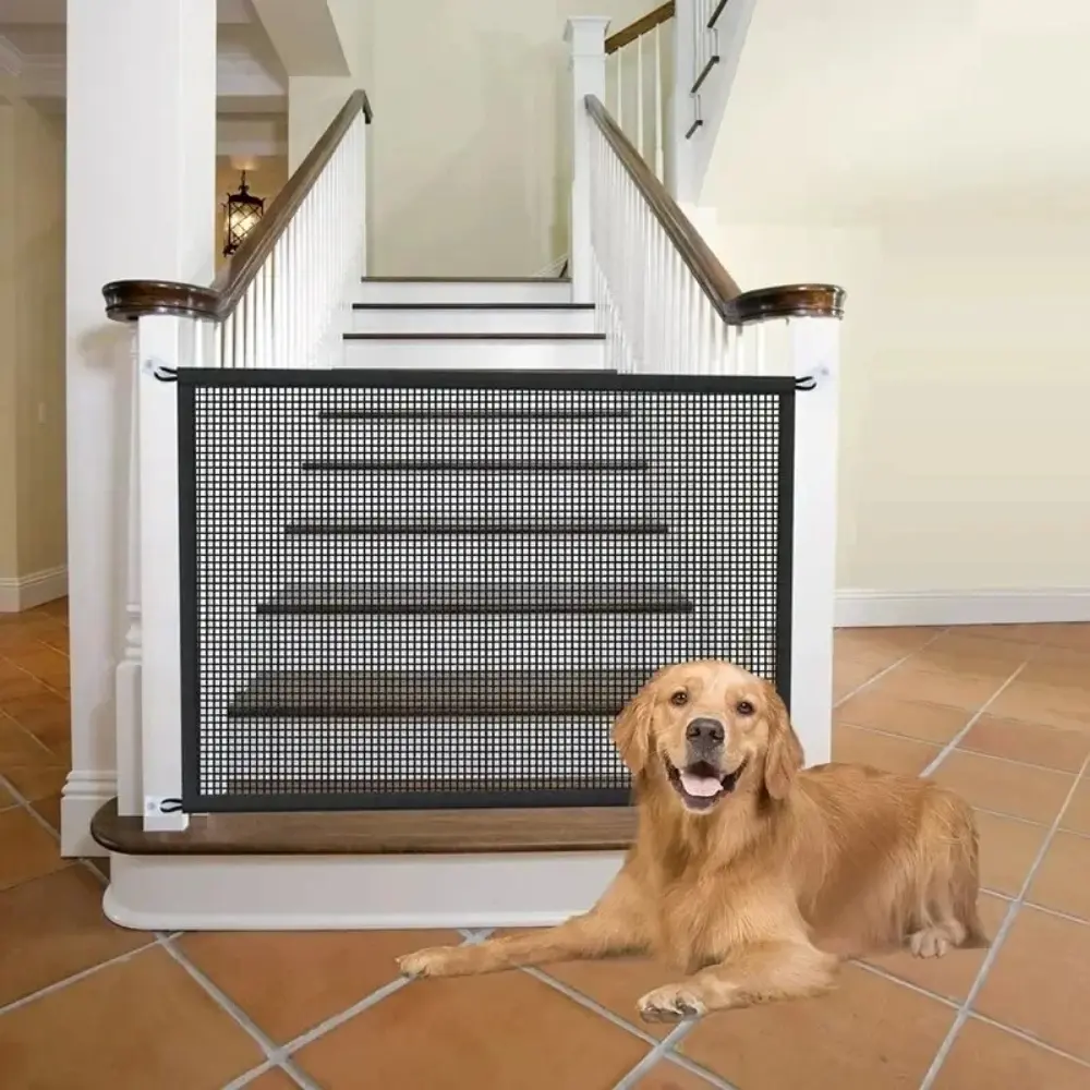 New Pet Dog Barrier Fences with Hook Magic Dog Gate for Stairs for The House Providing a Safe Enclosure for Pets to Play & Rest
