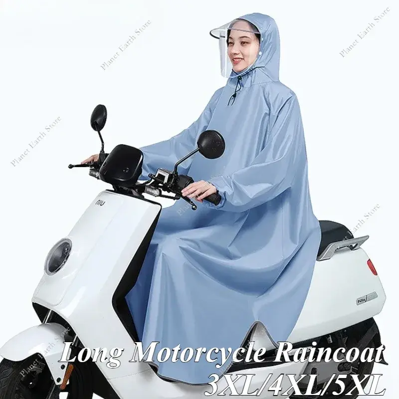 1Pc Thickened Motorcycle Raincoat Lengthen Adult Motorcycle Poncho Rain Gear Riding Equipment Men and Women Special Raincoat