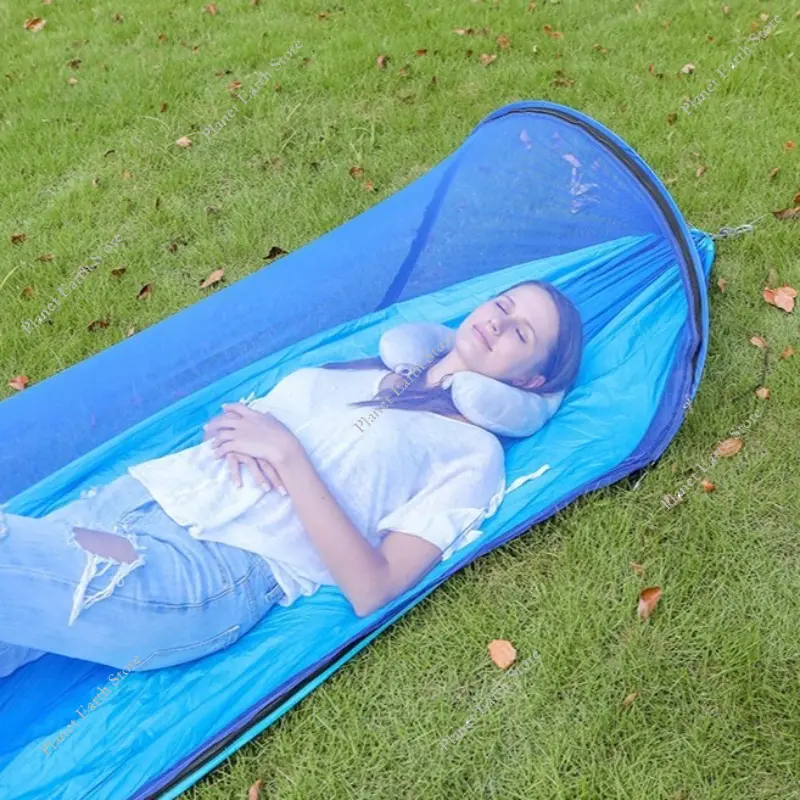 2025 Camping Hammock with Mosquito Net Sleeping Tent Hammock Suitable for Camping Outdoor Hammock for Garden with Storage Bag
