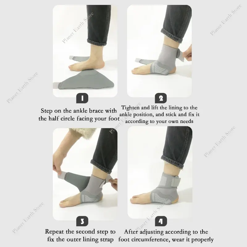 1 Pair Sport Ankle Support Protection Compression Sleeve Sock for Arch & Heel Pain Relief Hiking Basketball Running Protector