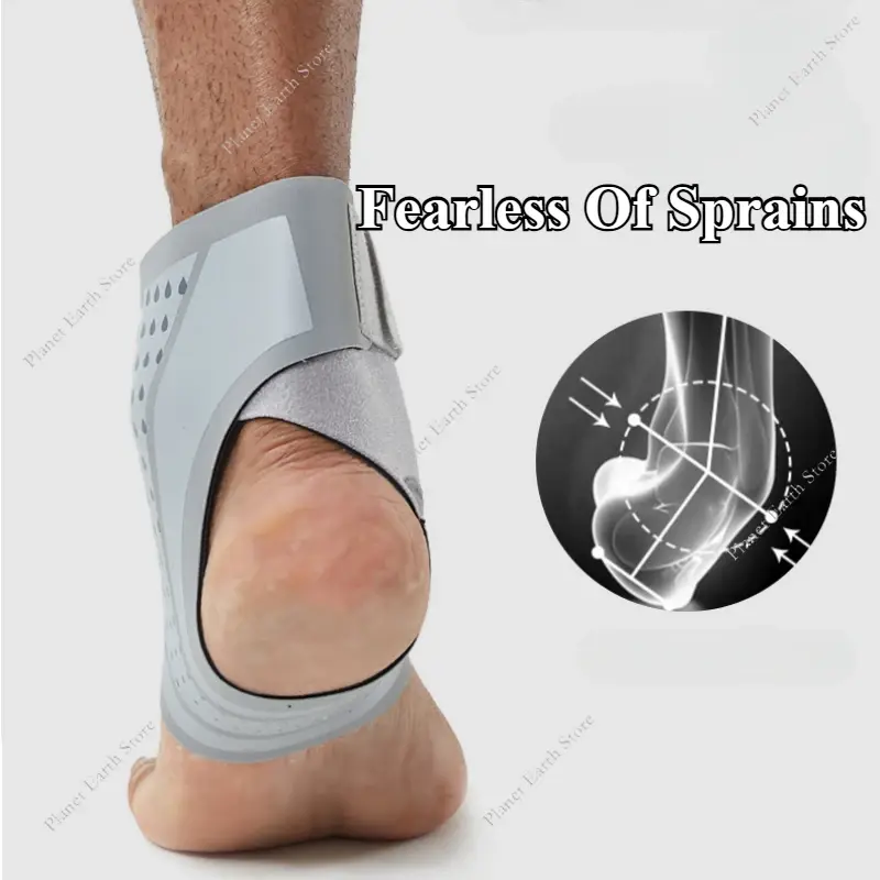 1 Pair Sport Ankle Support Protection Compression Sleeve Sock for Arch & Heel Pain Relief Hiking Basketball Running Protector
