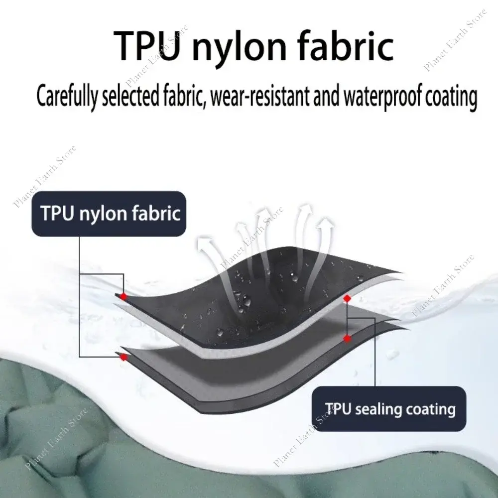 2025 Outdoor Ultra-Light Inflatable Camping Sleeping Pad with Pillows Sleeping Pad for Travel Hiking Climbing Built-in Pump Air