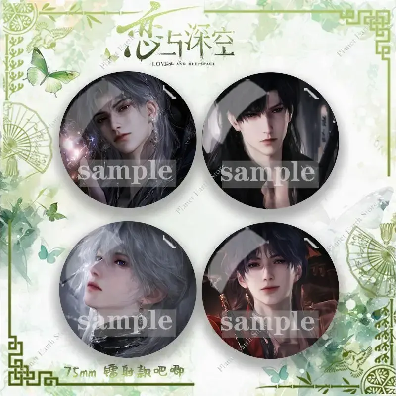 New 58/75MM Love & Deepspace Sylus Caleb Rafayel Zayne Xavier Anime Badge Set Emblem Brooch Cospaly Cartoon Bag Decoration2025