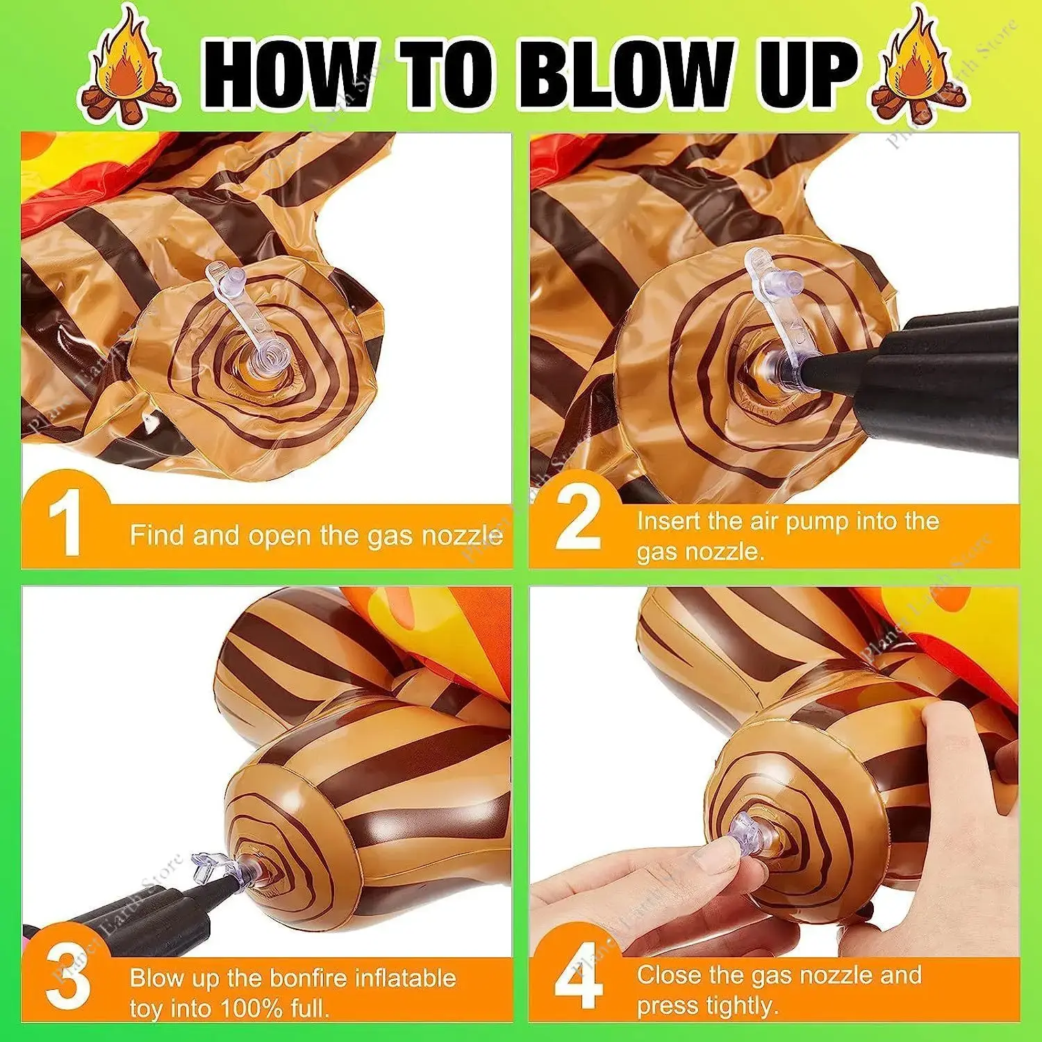 2Pcs Inflatable Fake Campfire Camping Props Bonfire Party Decor Campfire Party Decorations Camping Props Bonfire Indoor Outdoor