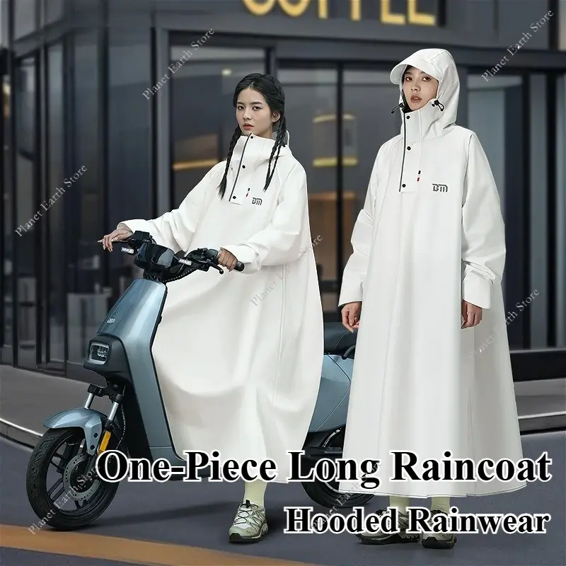 1PC Thickened Adult Waterproof Cycling Raincoat Durable Electric Car Rain Coat for Men & Women Riding Gear Long Raincoat