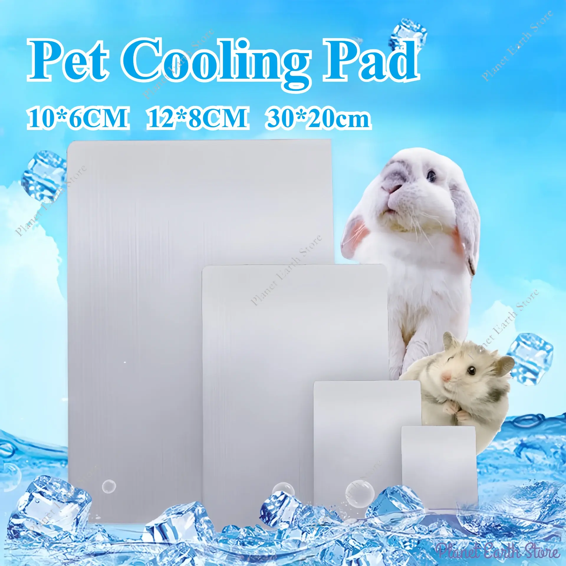 Small Pet Summer Creative Cooling Aluminum Plate Mat Rabbit Cooling Plate Hamster Totoro Rabbit Ice Pads Summer Cooling Supplies