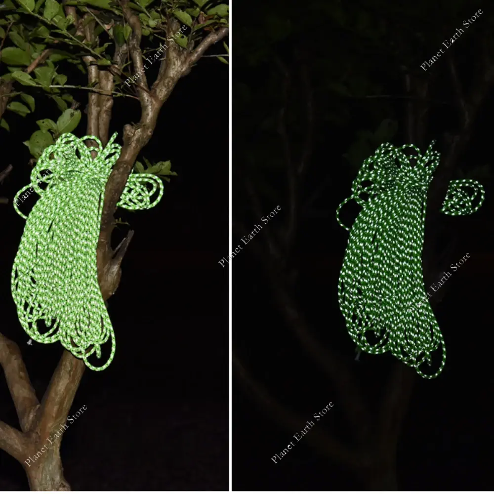 50M Reflective Paracord Outdoor Emergency Rope Parachute Cord Survival Rope Camping Hiking Tent Accessories 2.5mm Parachute Cord