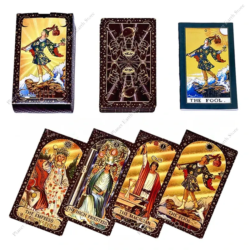 2025 12*7CM Tarot Card Classic Board Game Beginner Prophecy For Self-Learning Props Playing Game for Family Gathering ﻿